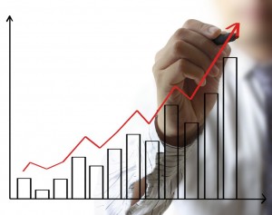 Bar chart illustrating business growth
